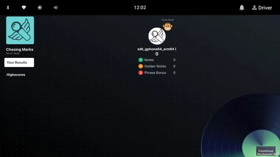 Karpool results screen on a wide Android Automotive OS head unit